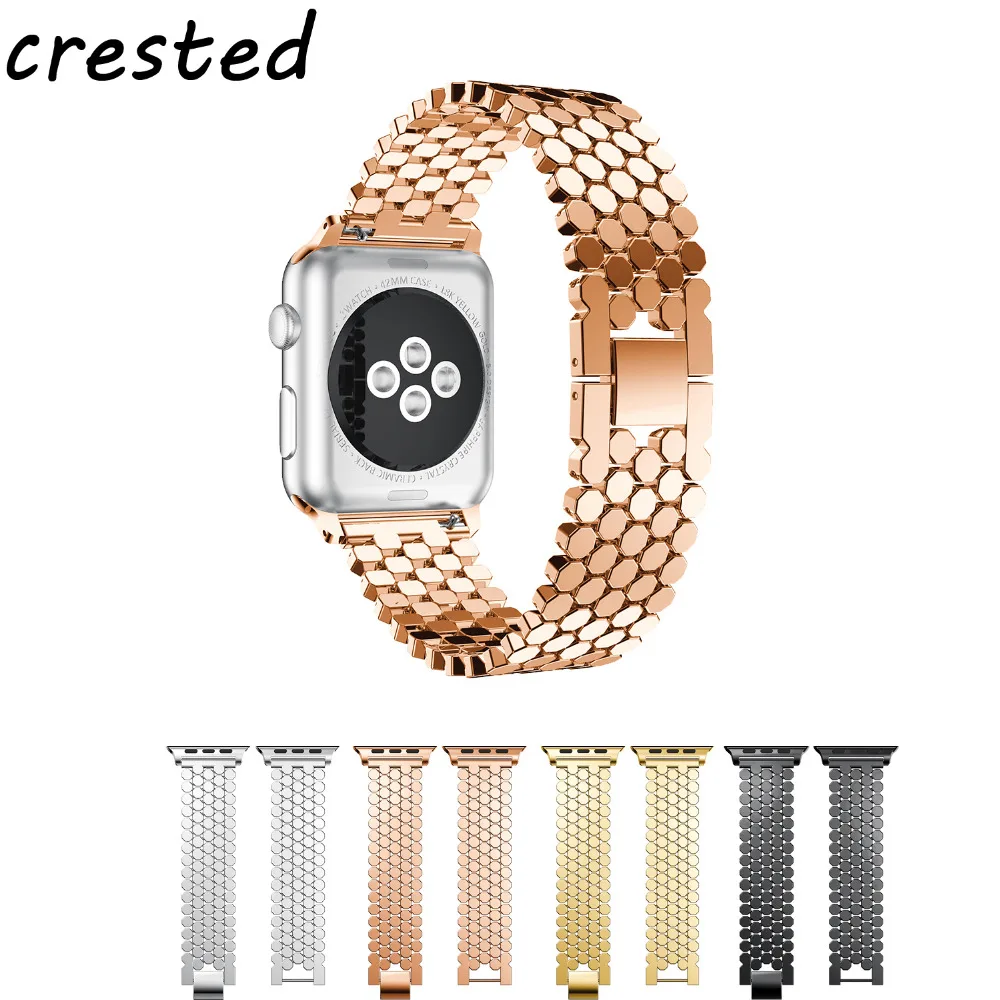 CRESTED sport stainless steel watch band for apple watch band 42mm/38 Replacement metal bracelet strap for iwatch series 1/2/3 apple-bands-series- : image CRESTED sport stainless steel watch band for apple watch band 42mm/38 Replacement metal bracelet strap for iwatch series 1/2/3 apple-bands-series-