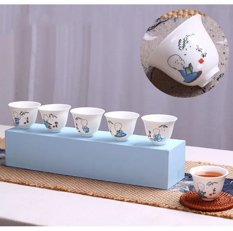 60 мл китайский стиль чайная чашка керамическая фарфоровая Ручная роспись художественная чайная чашка мастер маленькие чайные чаши посуда для напитков чайная посуда Декор подарочная коробка