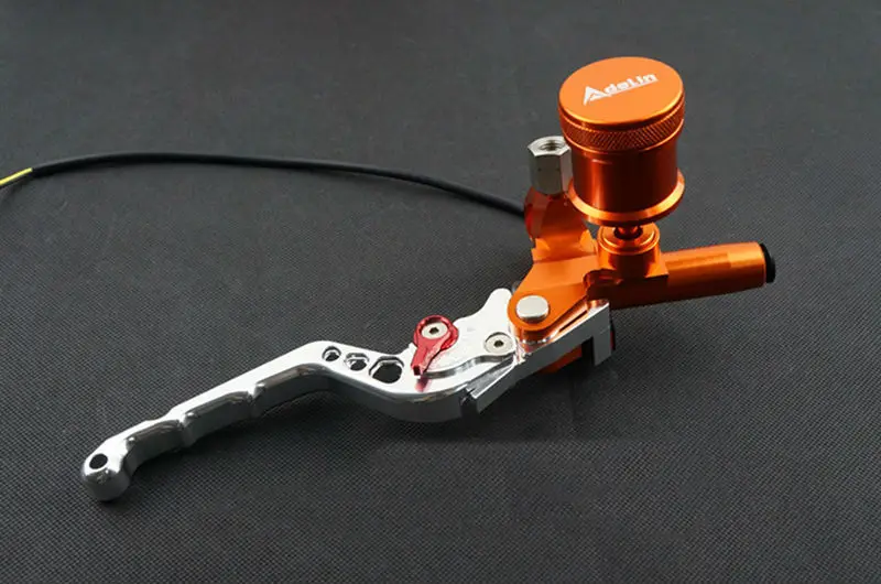 CNC серебристый и оранжевый алюминиевый обновленный 7/" e-bike тормоза сцепления Рычаги универсальный мотоцикл тормозной цилиндр Автоматическая мощность