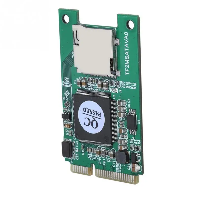 Зеленый Micro SD TF карта в Mini PCI-E mSATA SSD адаптер конвертер для ПК - Цвет: Зеленый