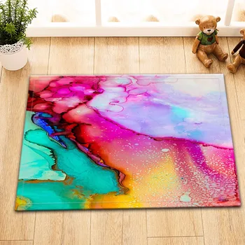 

LB Bathroom Carpet Doorway Floor Anti-skid Absorbent Ocean Beach Pineapple Printing Bath Mat 60*40 CM For Women Girl Home Decor