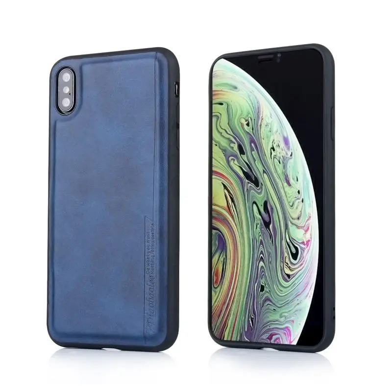 

SD Leather Case For Iphone XS Max Back Cover Phone Case 4 Edge Full Protection Coque For Apple Iphone XS Max Case Fundas Housing