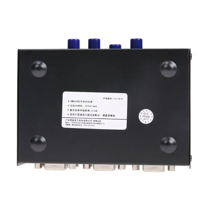 Alloyseed черный Мода 130 мГц 1 до 4 Мониторы Коммутатор VGA Видео Splitter конвертер адаптер коробки позволяют 4 шт. для совместно использовать один
