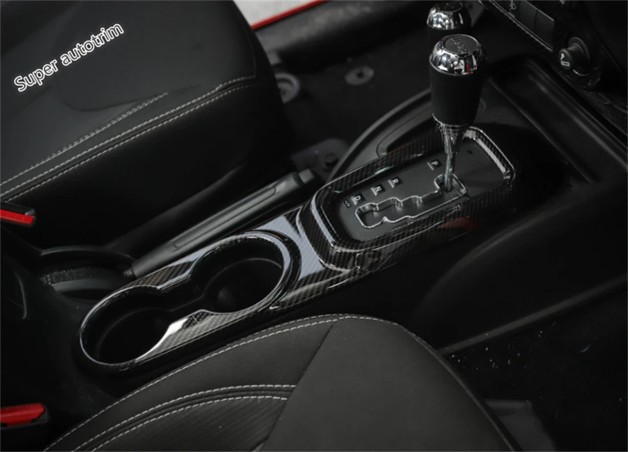 

Lapetus Transmission Shift Gear Box / Water Cup Holder Cover Trim Fit For Jeep Wrangler 2011 - 2017 ABS