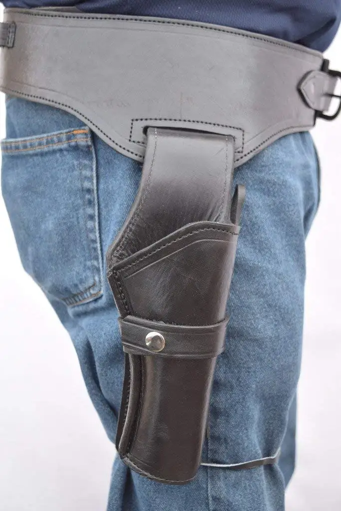 Pistolera y cinturón estilo vaquero occidental, soporte de pistola, 44/.45 Cal, barril largo estándar