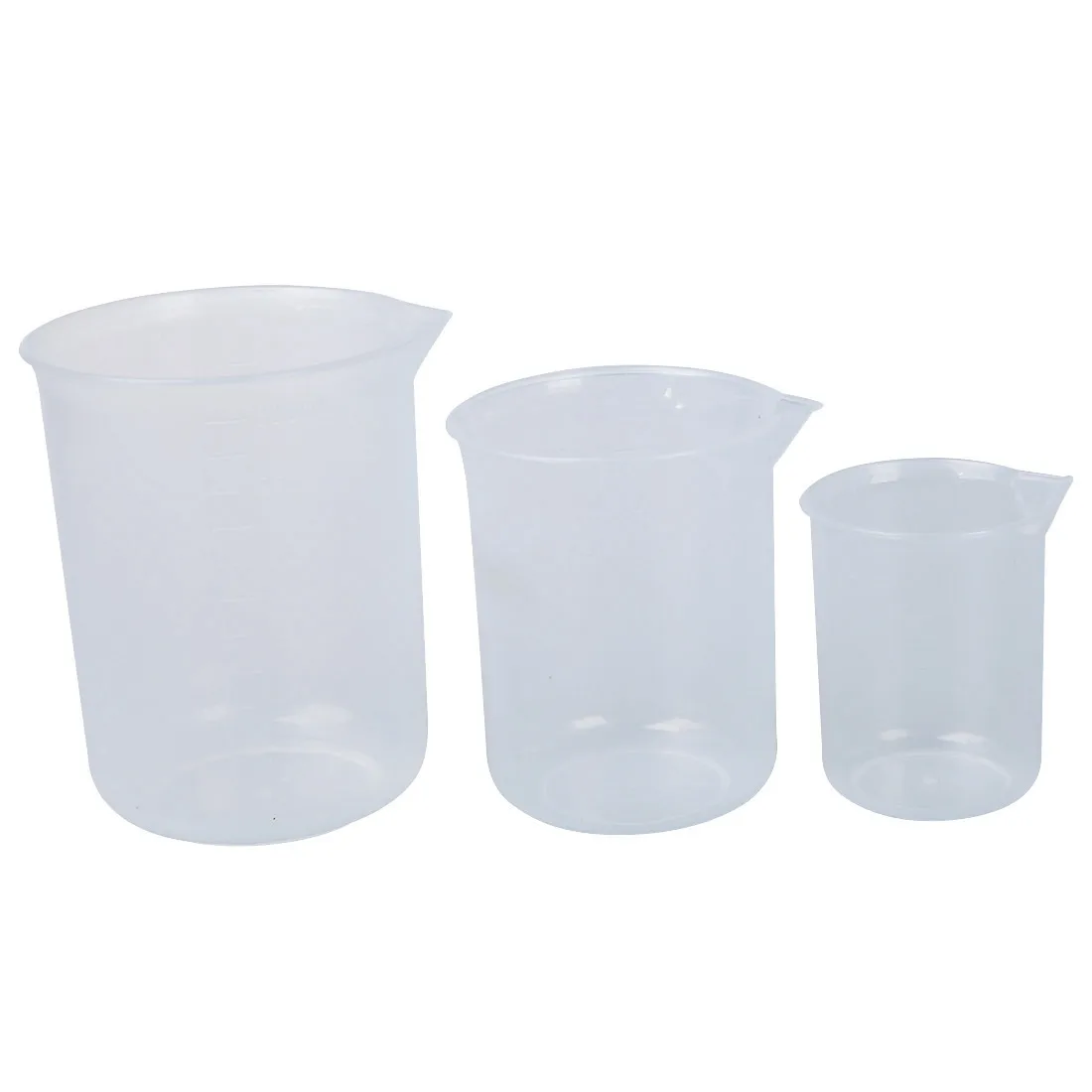50 150 250 ml Laboratory transparent plastic 3 pcs measuring cup