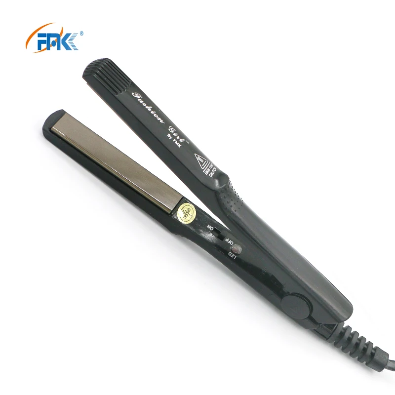 

FMK Pro Brand Design Hair Straightener Flat Iron Protable Mini Flat Straightening Styling Tool Tourmaline Ceramic Worldwide Use