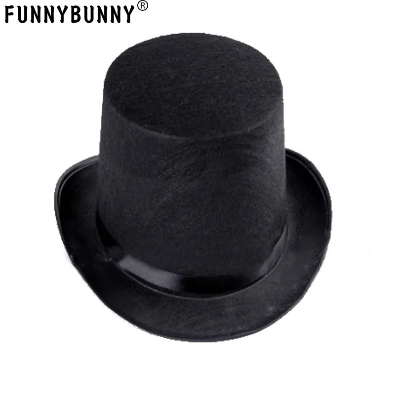 FUNNYBUNNY/забавные шляпы для вечеринок Черный фетровый Топ костюм шляпа|Шляпы