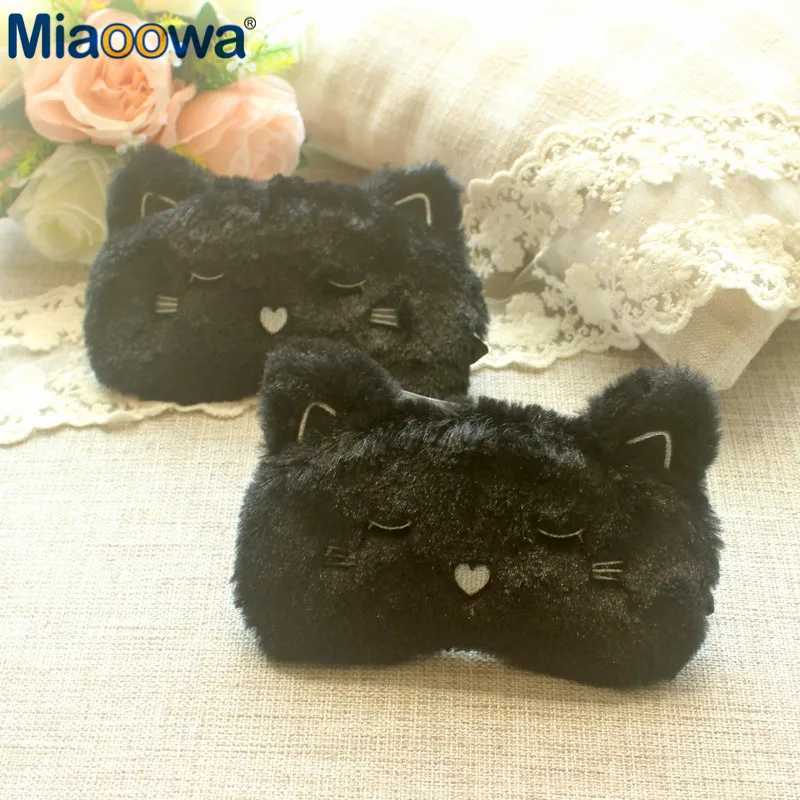 1 шт., 19*10 см, маска для смайлика, для сна, маска для глаз, для собаки и кошки, плюшевая маска для сна, черная маска, повязка на глаза, для сна