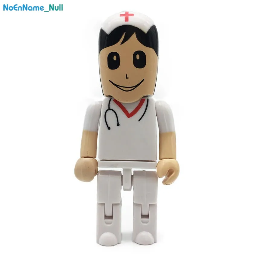 Cartoon Robot Medical usb Flash Drive Doctor USB memory 2.0 4GB 8GB pendrive 16GB pen drive 32GB 64GB 128gb Nurse Free Shipping