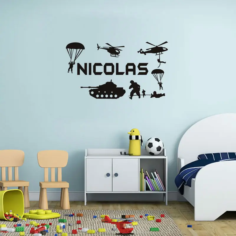 custom made wall stickers Military Army Soldiers Wall Sticker Tank