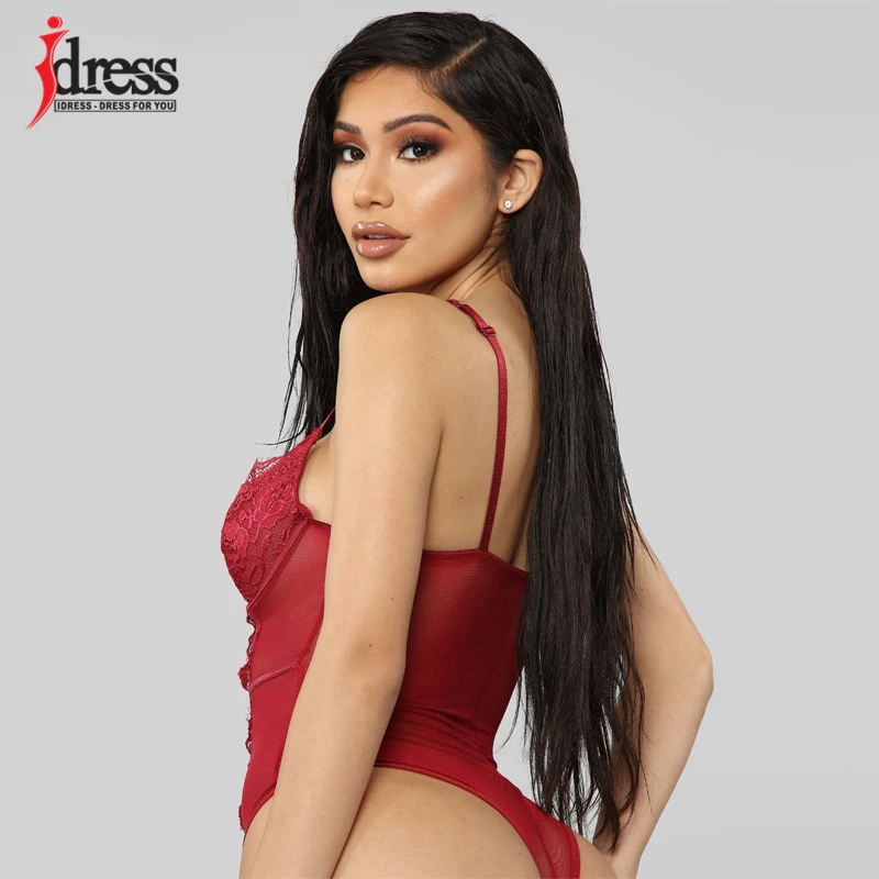IDress New Sexy Backless Straps Lace Bodysuit Perspective Black Mesh Body Jumpsuit Romper Women Summer Party Playsuits Coveralls (11)