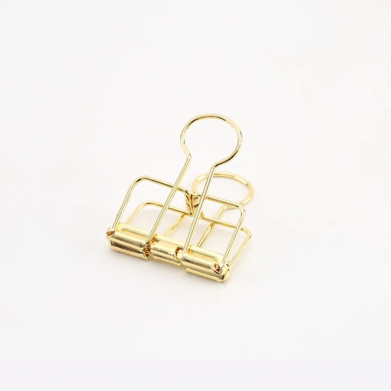 Gold M Mr Paper 8 Colors 3 Sizes Ins Colors Gold Sliver Rose Green Purple Binder Clips Large Medium Small Office Study Binder Clips - Цвет: Gold M
