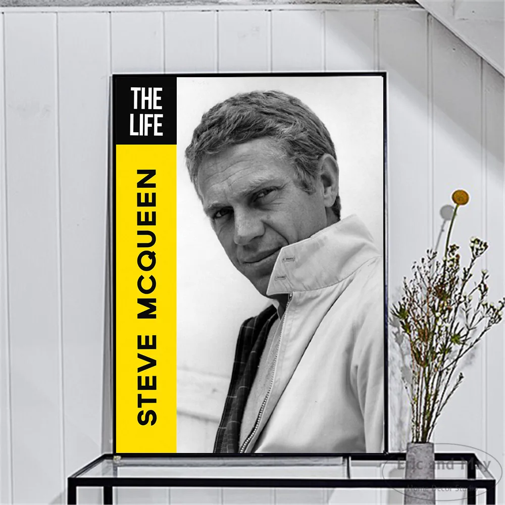 Steve Mcqueen винтажные черно-белые плакаты и принты, настенная живопись на холсте для гостиной, украшение для дома, без рамы - Цвет: 1