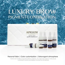 6 шт Aimoosi пигмент для бровей родной туман набор для бровей полу постоянный пигмент для перманентного макияжа для бровей коричневый шоколадный Кофе Цвет