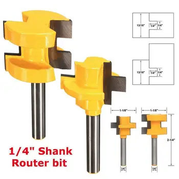 

2pcs High Quality 1/4'' Shank Tongue &Groove Router Bits For Woodworking Cutter Tool