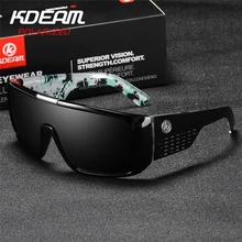 Ветрозащитный дизайн, новинка, поляризационные мужские спортивные солнцезащитные очки, очки для женщин, больше размера, UV400, зеркальный чехол, бренд KDEAM KD2514