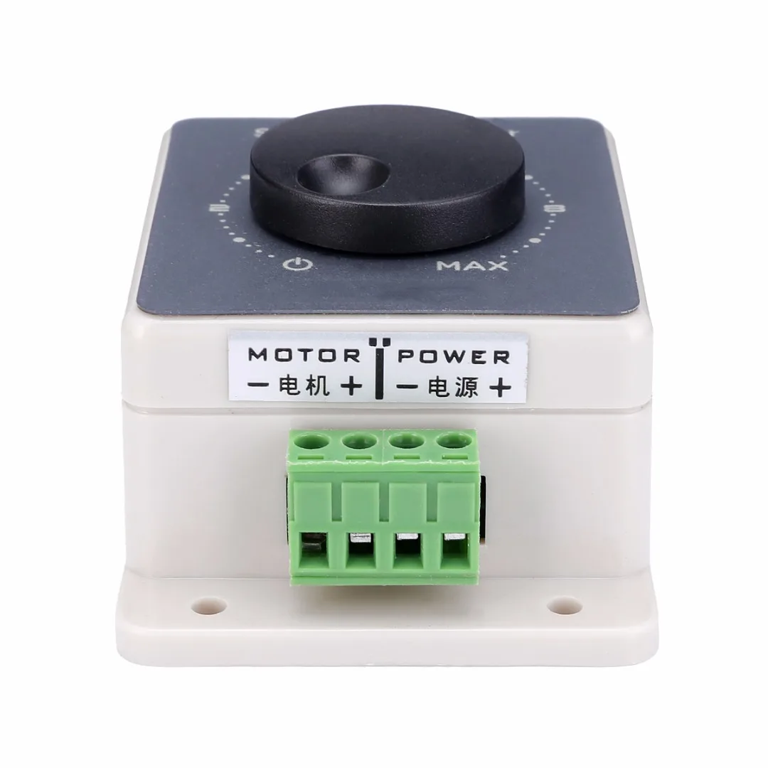 

1pc Adjustable 20A DC Motor Speed Controller Stable Speed Regulator Waterproof Switching Potentiometer 89*59*36mm