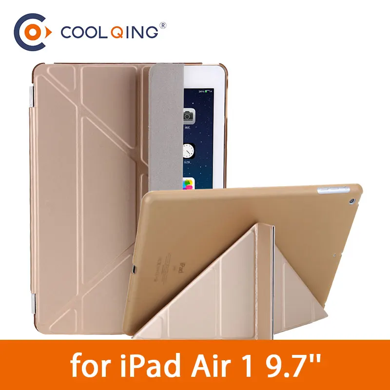 

Multi-folded Tablets Case For iPad Air 1 9.7 Inch Protective PU+PC Cover Smart Wake Sleep Tablet Case For iPad Air Case iPad Air