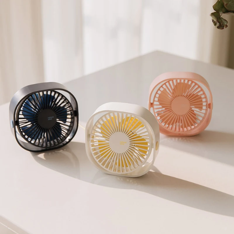 Mini USB Ventilador silencioso casa creativa Oficina escritorio Ventilador con 5-Vane cuchillas Ventilador de tercera 3 colores