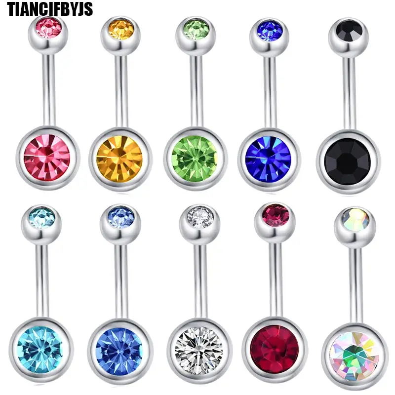 Tiancifbyjs Belly Button Rings For Women Surgical Piercing Body Jewelry