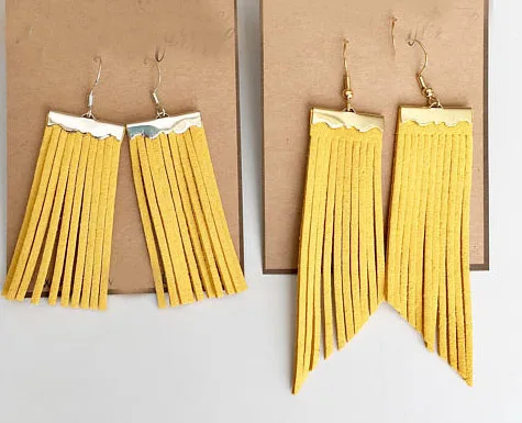 

Yellow tassel earrings Handbook die cutting & Wooden dies/MZ1