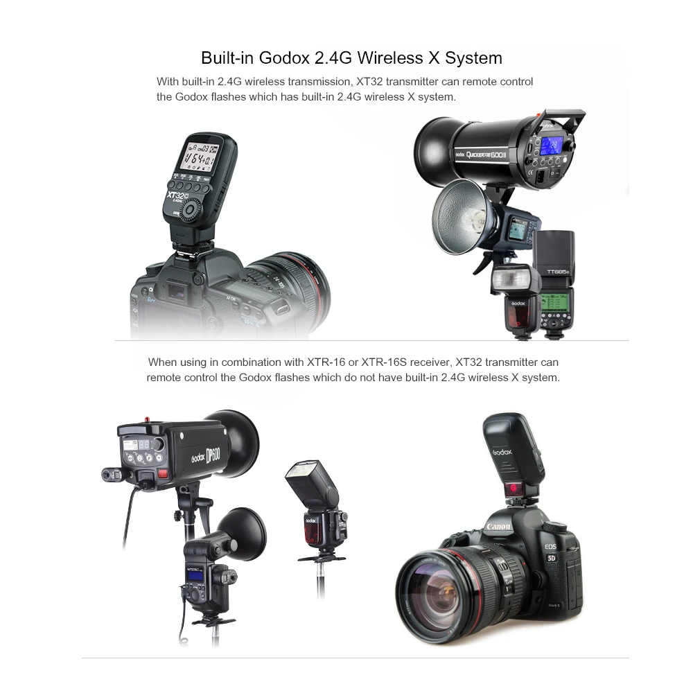 Godox XT32C 2.4G Wireless Flash Trigger For Canon (4)
