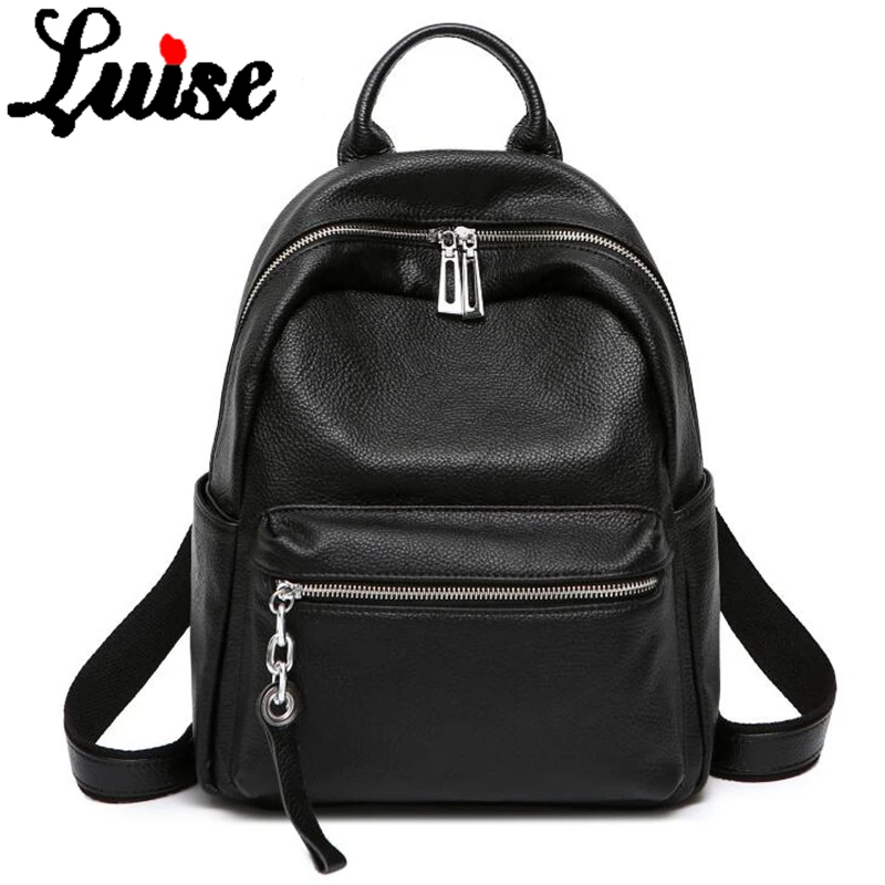 

Female Leather Backpack Shoulder Bags For Women Cowhide Knapsack Multi-Functional Capacity Fashion Female Daypack Travel Bag