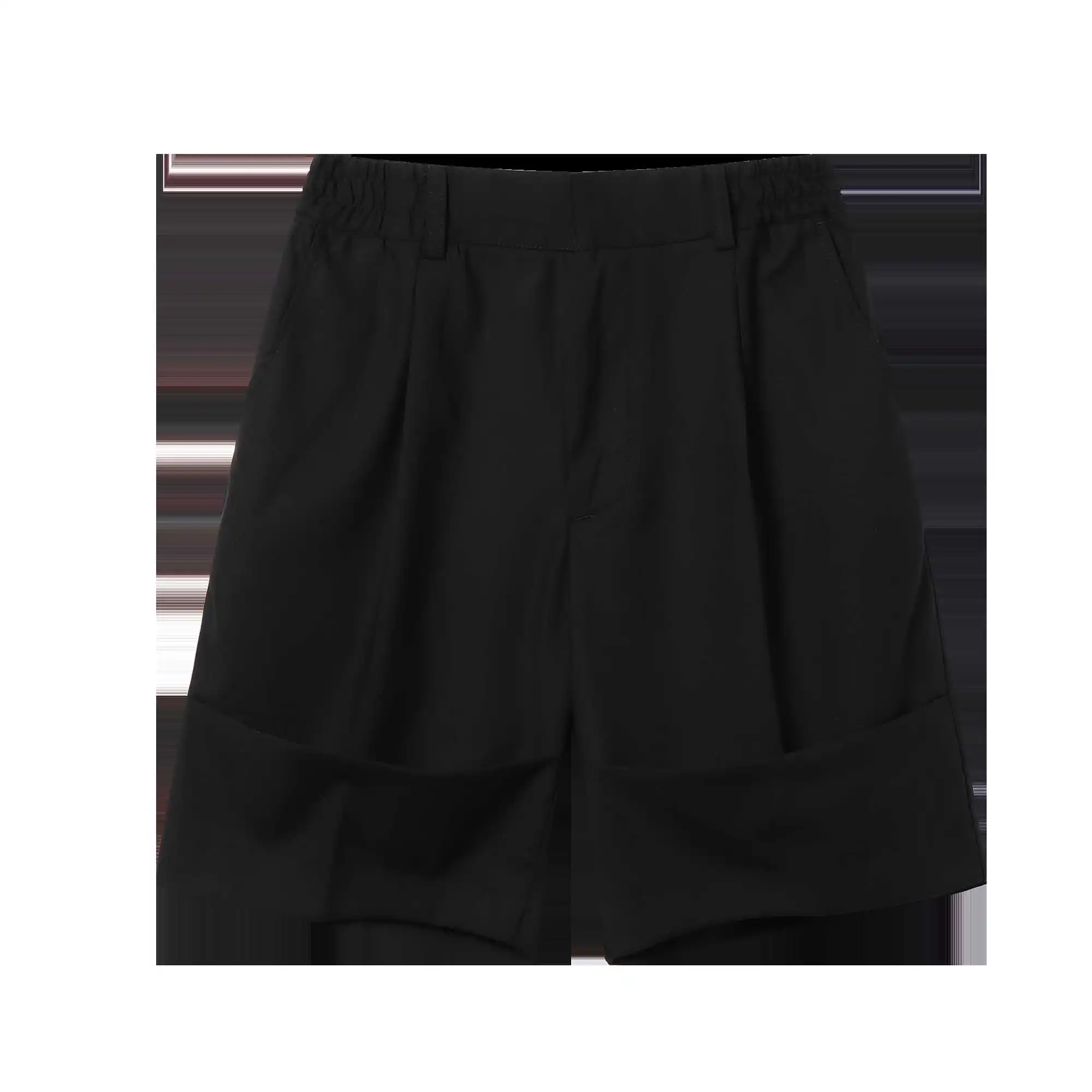 Summer New Korean Version Of The Loose Harajuku Trend Student Business Men's Casual Solid Color Shorts - Цвет: black