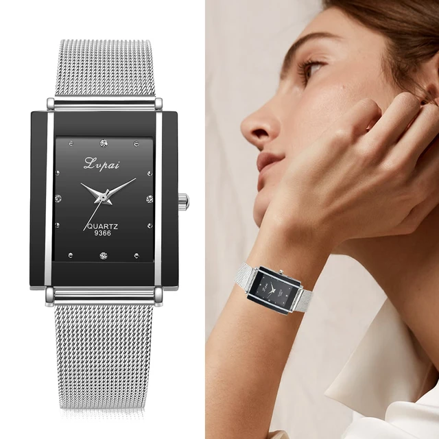 LVPAI Quartz Wristwatch Reloj Mujer Luxury Silver Dail Watch Stainless steel Lad LVPAI Quartz Wristwatch Reloj Mujer Luxury Silver Dail Watch Stainless steel Lad