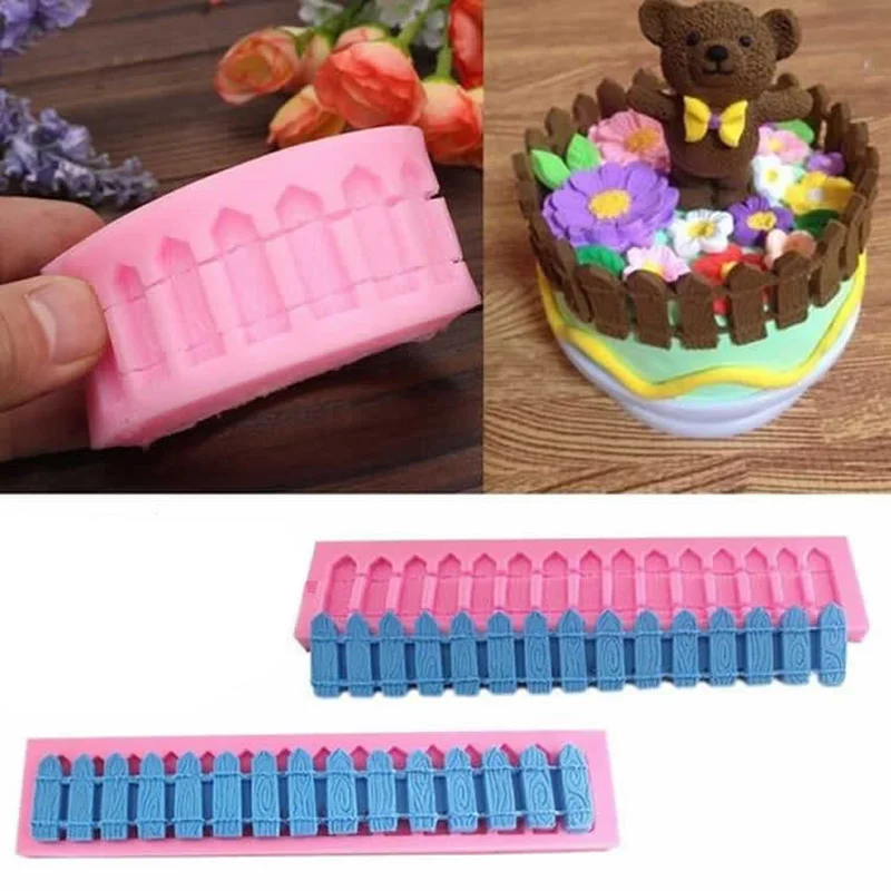 

DIY Fence Silicone Mold Fondant Cake Baking Tools Silicone Moulds Pastry Sugercraft Cake Decorating Tools Silicone Bakeware