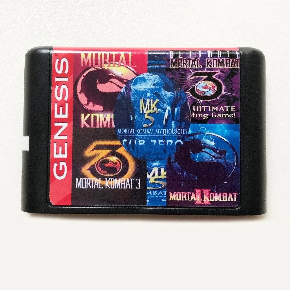 

5 In 1 Game cartridge With Mortal Kombat 1 2 3 4 5 For SEGA GENESIS MegaDrive 16 bit Game Cartridge