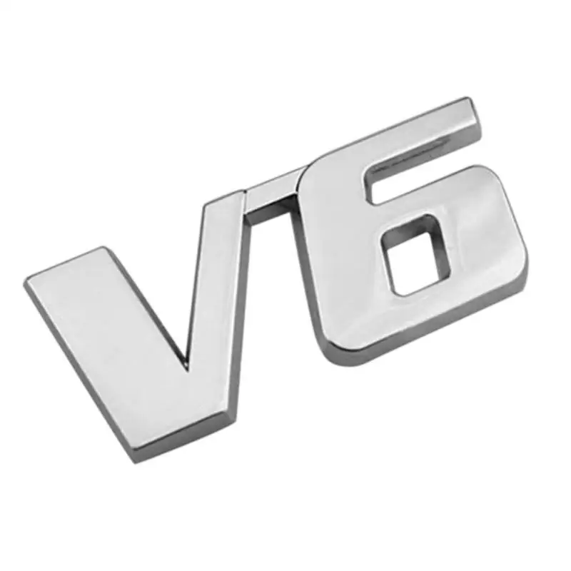 VODOOL 3D металлические хромированные наклейки для автомобиля V6 Word автомобильная