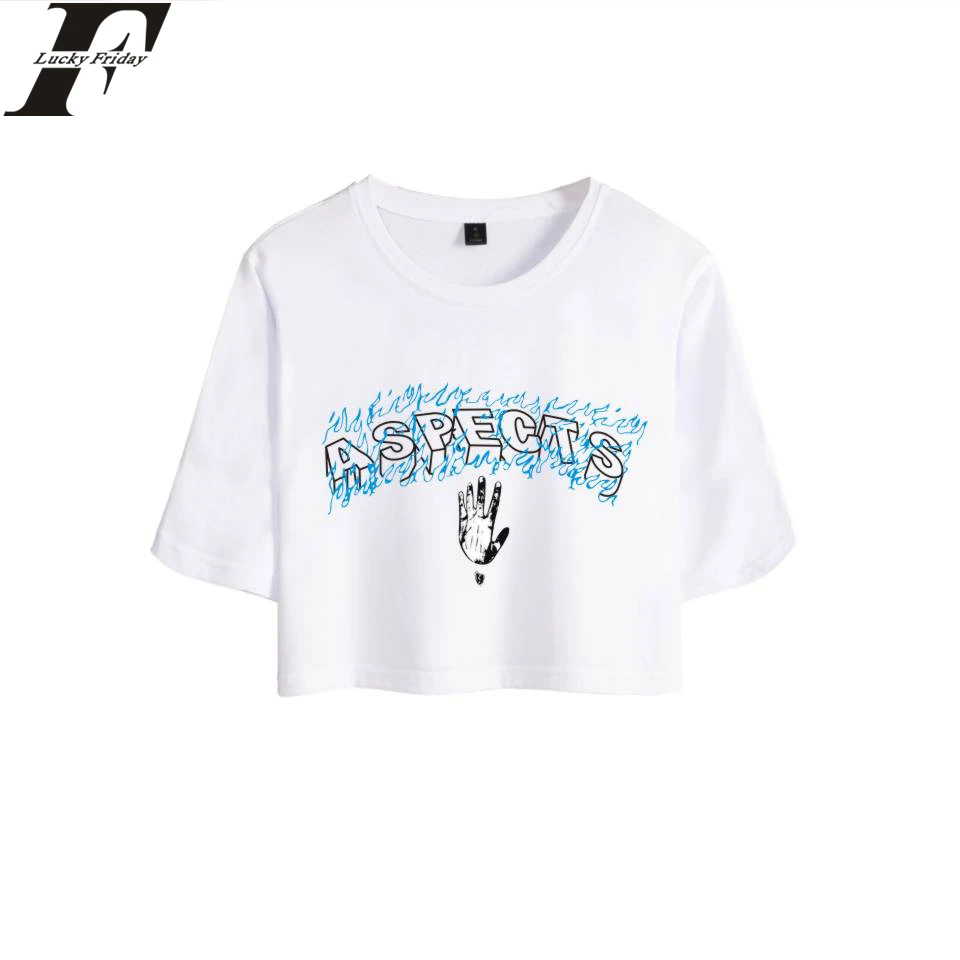 LUCKYFRIDAYF XXXTentacion Crop Kpop Top T-shirt Summer Hip Hop Cotton T shirt Fashion Clothes O-Neck Plus Size Short Sleeve Tops