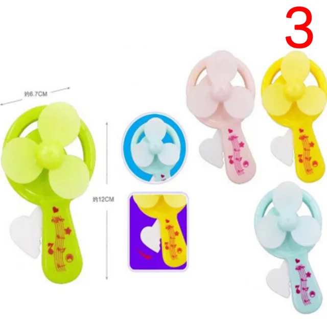 1pcs Summer Hand Held Mini Fan Toys Ventilador Hands Press No Battery