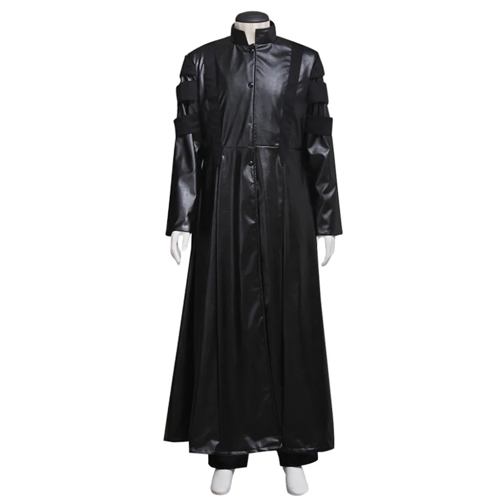 

Stargate Cosplay Trench Atlantis The Wraith Leather Black Long Coat Jacket Costume Custom Made