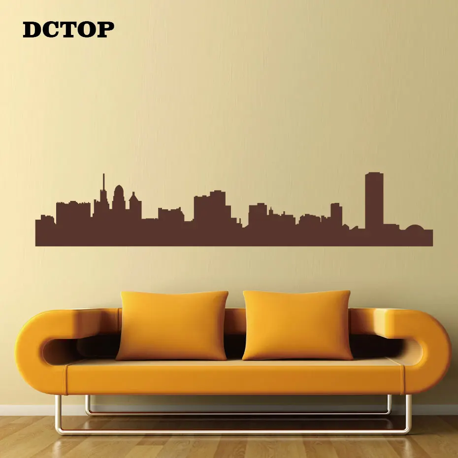 New York City Skyline Buffalo Wall Sticker for Living Room Bedroom Decals Sofa Background Vinyls Wall Art Home Decorative Mural (5)