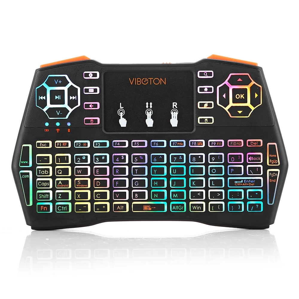 

New I8 Plus Mini 2.4G Wireless Backlight Keyboard Backlit Handheld Air Mouse Gamer Remote Control For TV Box Russian Spanish W1