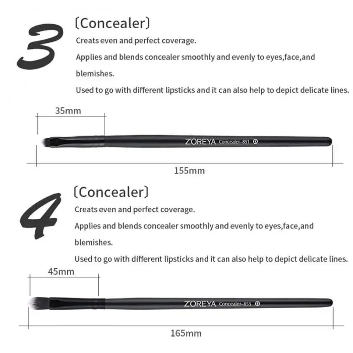 7 Pcs Makeup Brushes Set With Bag Travel Foundation Powder Concealer Brush Cosmetics Tools JIU55