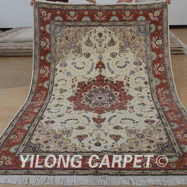 Yilong 6 X9 Oriental Handmade Persain Wool Thick Carpet Exquisite Yilong 6 X9 Oriental Handmade Persain Wool Thick Carpet Exquisite Persian Rug Hand