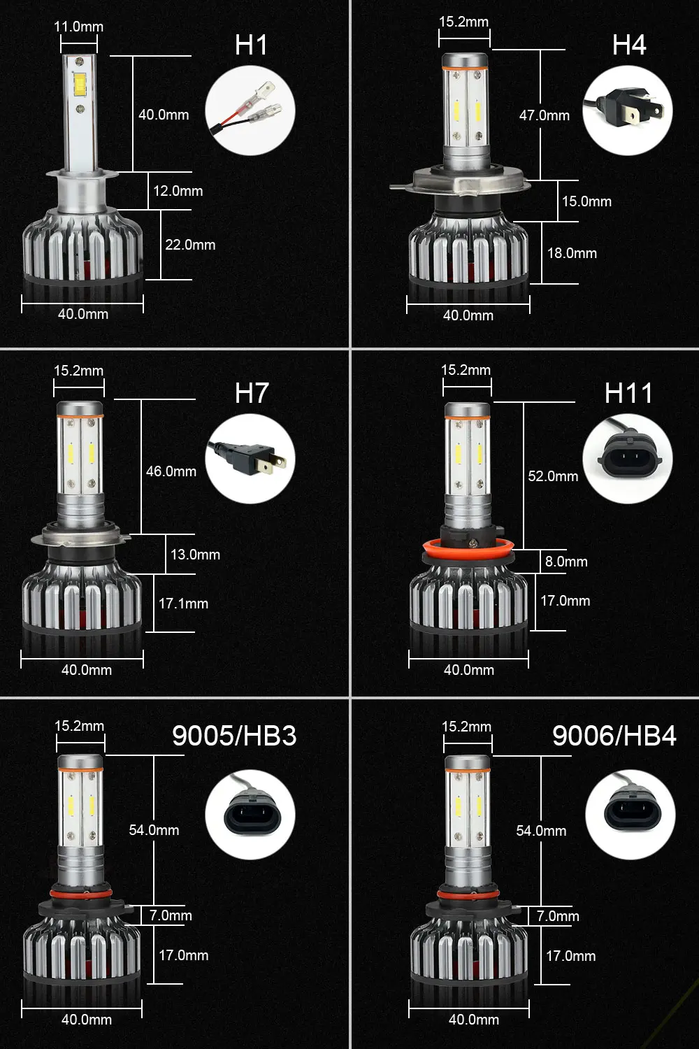 h4 conduziu a lâmpada h11 farol canbus