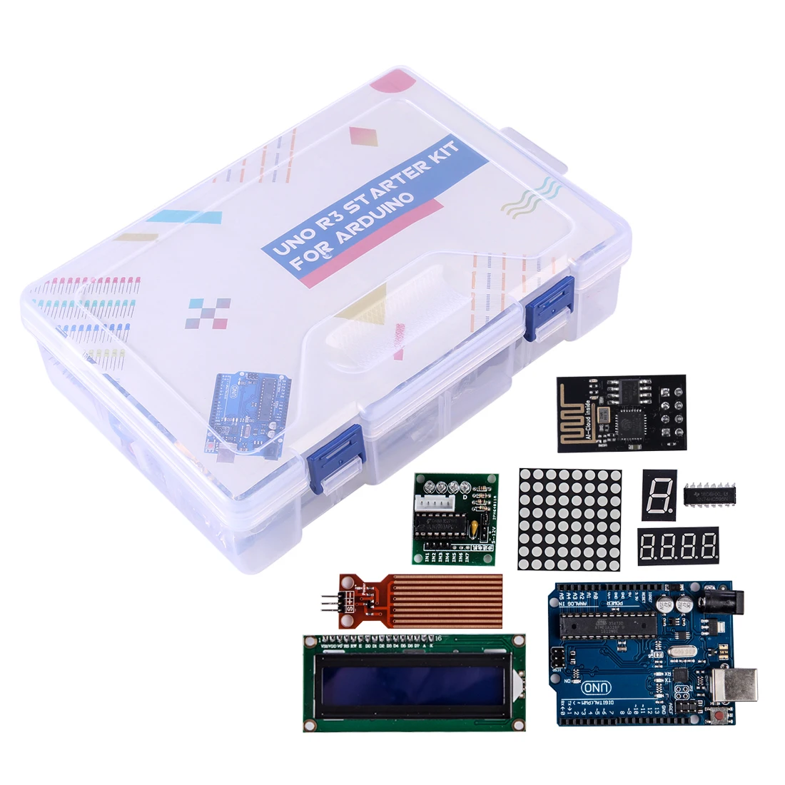 Modiker 28 датчиков для UNO R3 Deluxe Basic Starter Kit для начинающих с Wifi модулем с CD учебником для Arduino программируемый