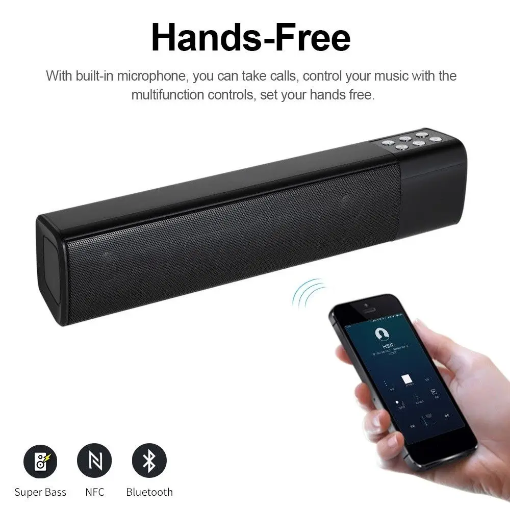 10 Вт HIFI портативный светодиодный беспроводной bluetooth динамик стерео Hi Fi Громкая