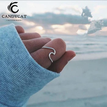 

Wave Ring Trendy Women's Ring Bohemian Rings For Women Wedding Rings Engagement Rings Party Beach Jewelry Accessori