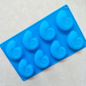 

8 Even New snail, Conch Shape Silicone Cake Mold Silicone Soap Mould Creative Shell Silica Gel Molding Soap Mold E886