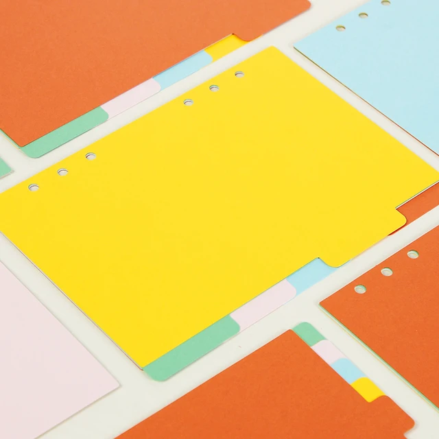 binder inner page notebook loose leaf papery separator index paper