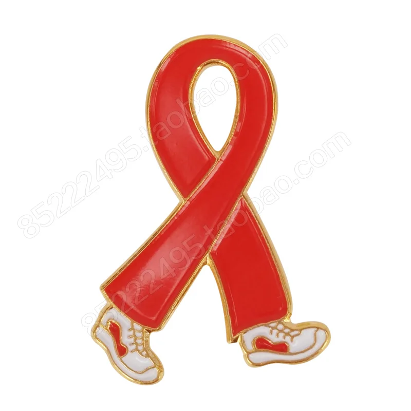 

Aids/HIV Awareness Walking Ribbon Lapel Pins