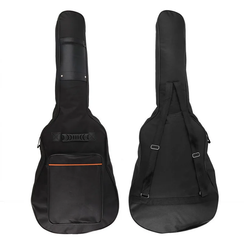 Модный водонепроницаемый чехол для гитары с двойным ремешком мягкий черный чехол для гитары рюкзак плечевой ремень классическая сумка для гитары для 38-41 дюймов