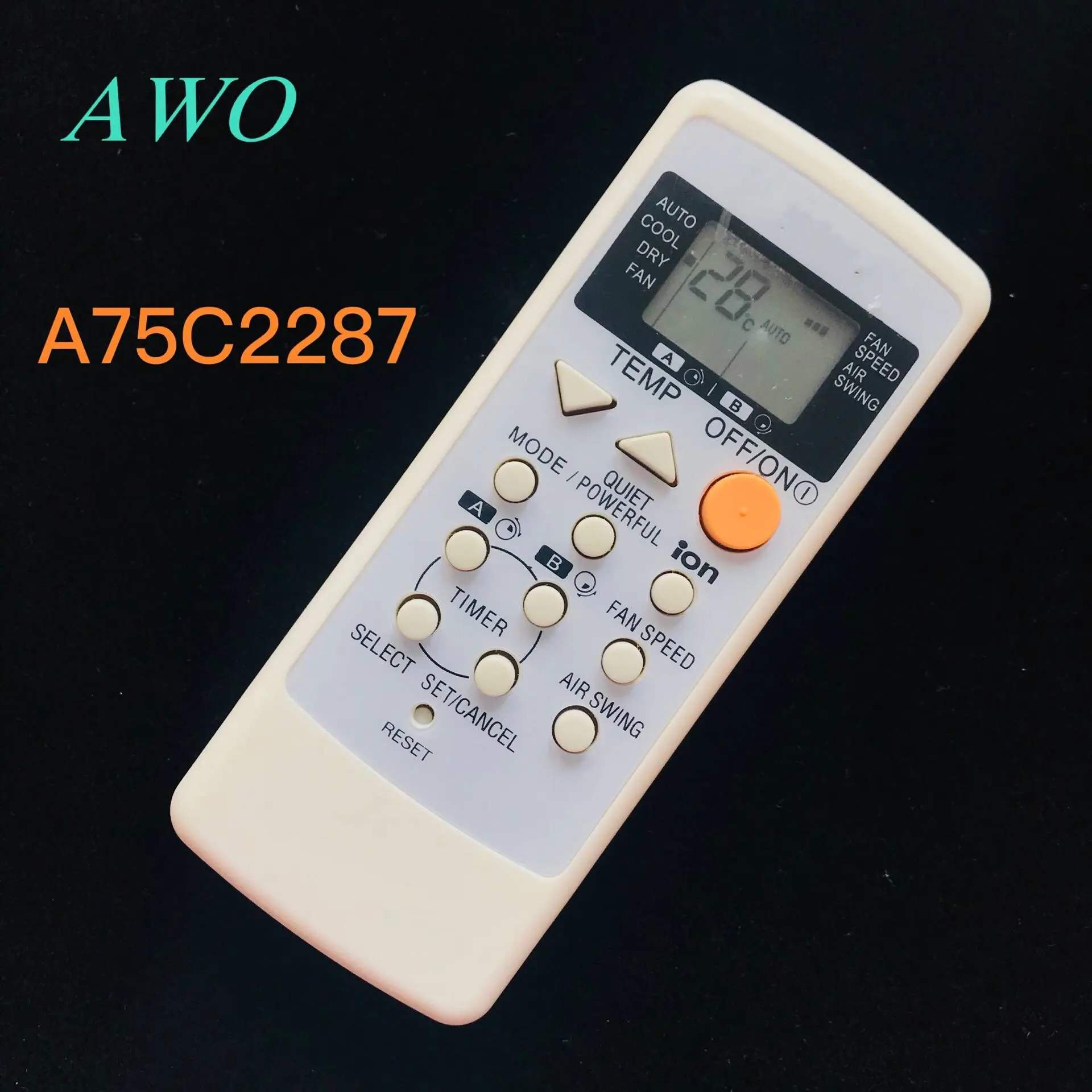 

AWO New A75C2287 Air conditioner remote control For panasonic National air conditioning controller A75C2458 A75C2450 A75C2308