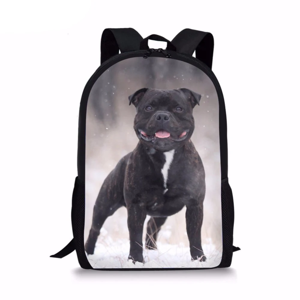 

Kids School Bags Boys Cool Funny Staffordshire Bull Terrier Dog Printed Backpacks For Boy Animal Children School Bagsumka